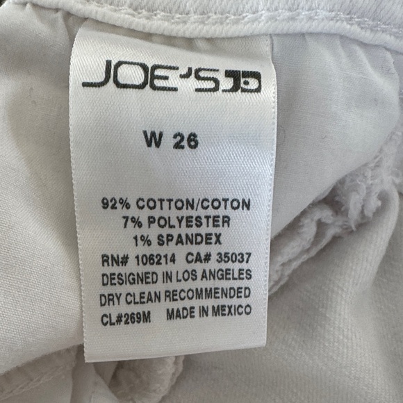 Joe's Jeans White Shorts- size 26 - Picture 7 of 10